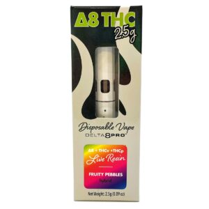 FRUITY PEBBLES DISPOSABLE VAPE LIVE RESIN + Δ8 + THC-V + THC-P 2.5ML